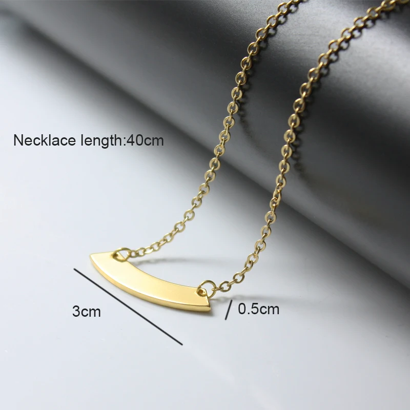 Sangsy пустая секционная планка Подвеска Ожерелье золотистого цвета из нержавеющей