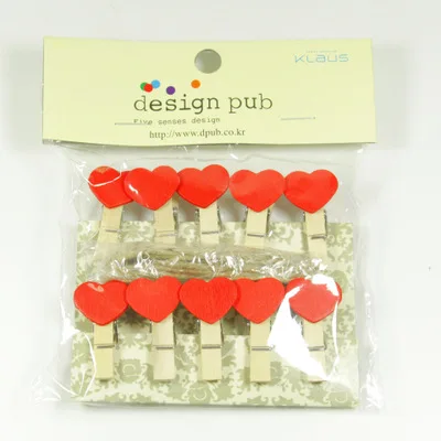 12/8/10 mini note paper clips for Christmas tree bear wood clip photo clips clothespin craft decoration clips - Color: HYDF9