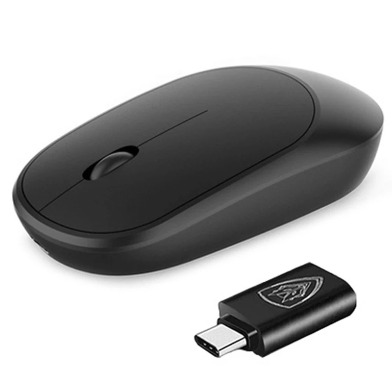 

2021 New Portable Simple Wireless Black Mouse Ergonomic Optical Design1600 Rechargeable