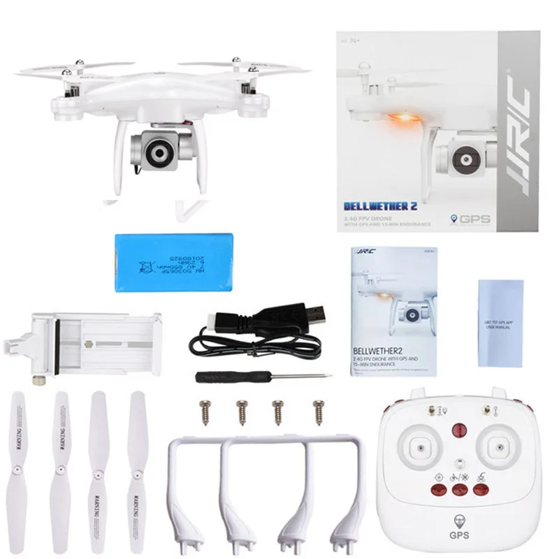 white Новейший Дрон JJRC H68G gps 5G Wifi FPV с камерой 1080P Attitude Hold RTF Follow Me уличные игрушки Радиоуправляемый Дрон Квадрокоптер - Цвет: white
