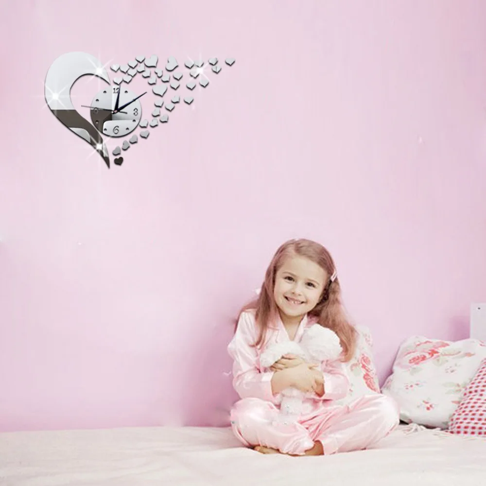 Акриловые настенные часы сделай сам декоративные зеркальные бесшумные