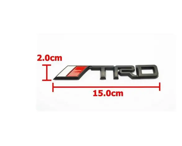 1 шт. 15х2 см для 3D TRD Черная Abs Эмблема наклейка с логотипом эмблема на багажник