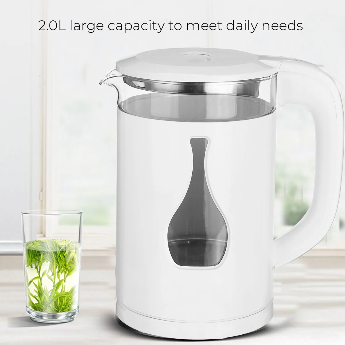 

NEW 1500W Electric Kettle Tea Pot 2L Auto Power-off Protection Water Boiler Teapot Instant Heating Stainles fast boiling