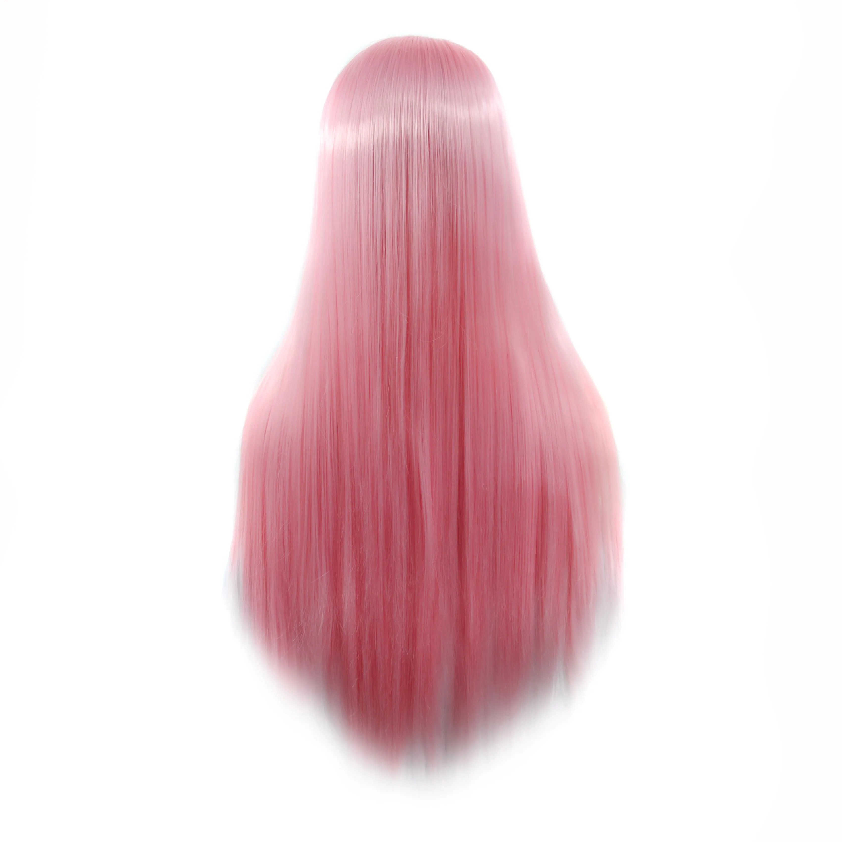 

Synthetic Brown Pink Lace Frontal Wigs For Women Cosplay Synthetic Middle Part Futura Straight Hair Wig
