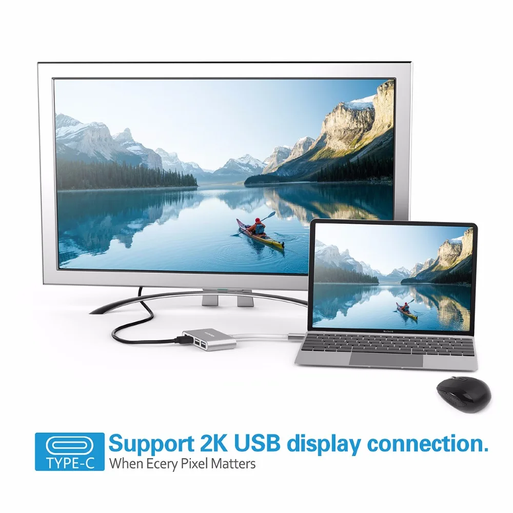Концентратор Lention USB C с разъемом Type 3 0 2 для 2020 2016 MacBook Pro 13/15/16 Mac многопортовый