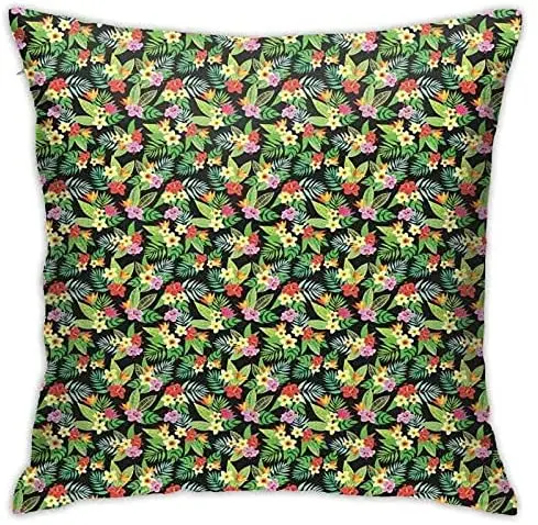 

Personalized Abraction Floral Jungle Themed Botanical Composition with Little Flowers in Many Colors Decorative Pillow