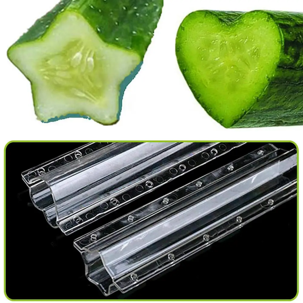 

Cucumber Styling Growth Mold Plastic Heart Shaped Five-pointed Molds Garden Vegetable Fruit Growing Transparent Star Mold