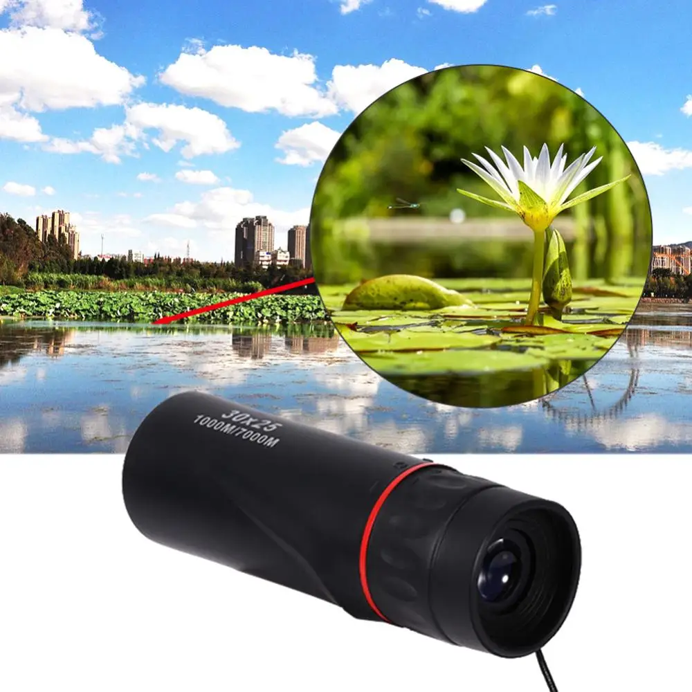 

Binoculars High Definition Monocular Telescope Low Night Vision 30X25 Mini Portable Military Zoom 10X Scope For Travel Hunting