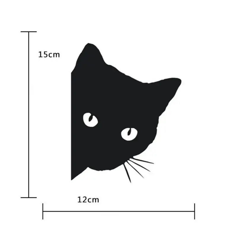 

1PCS Cat Face Gaze Car Sticker Pet Cat Side Face Peek Car Door Sticker Trunk Decorative Sticker Car Accessories For VW Audi Bmw