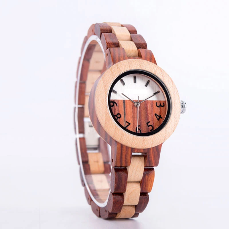 watches High Quality Wooden Watch Custom Logo Wrist Watch Quartz Watches For Men relogio masculino enlarge