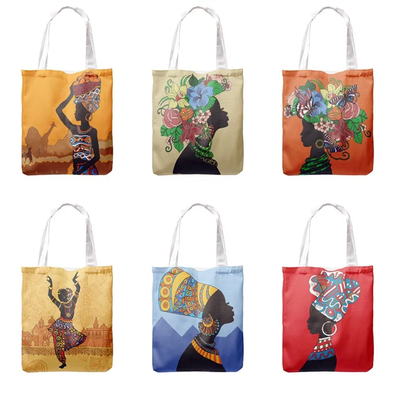 

Classical Girl Printed Storage Bag Fashion Design Tote Bags Canvas Beach Bag Ladies Shoulder Bag Reusable Shopping Bag Borsa