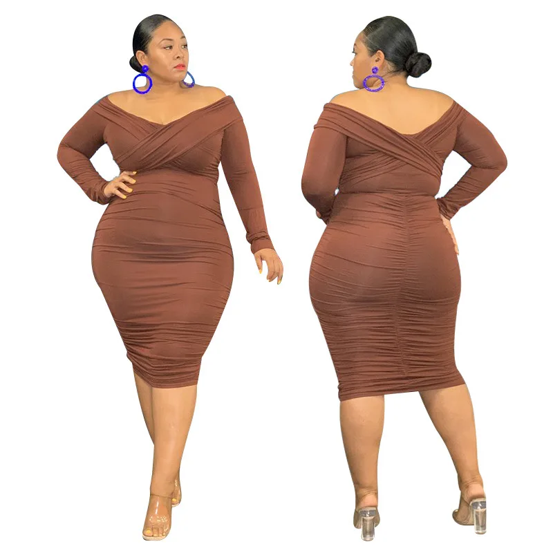 

Элегантные повседневные женские платья 2022 Новое поступление однотонное привлекательное облегающее женское платье-рубашка до середины икр...