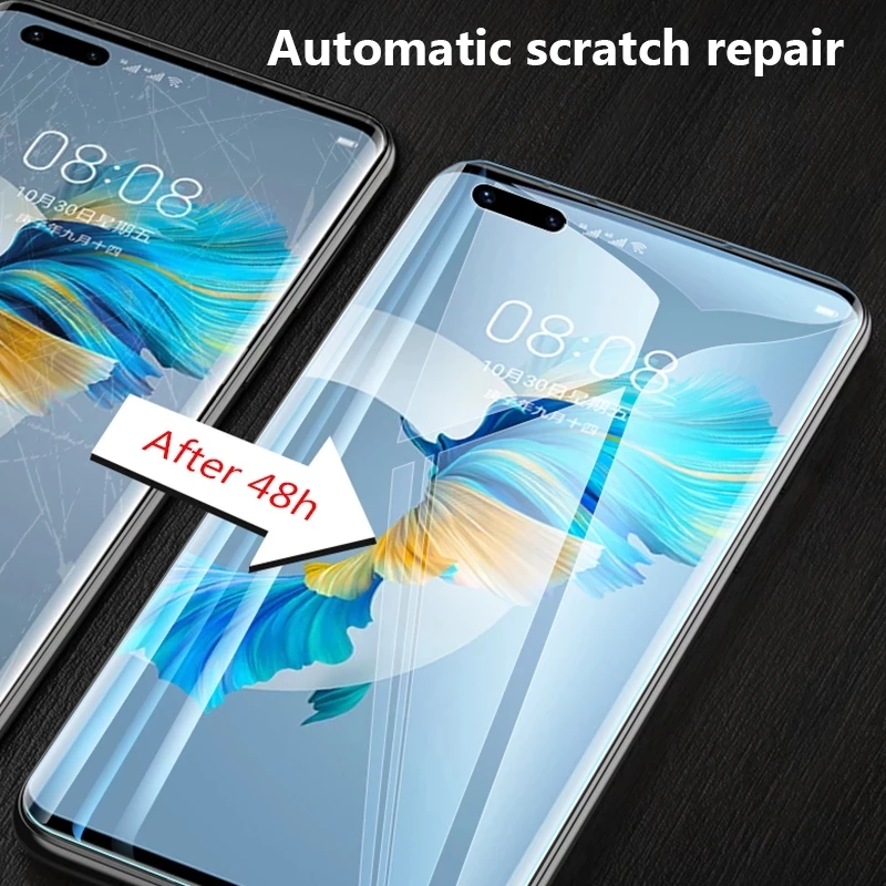 

2pcs Screen Protector Hydrogel Film for Huawei Mate 40 Pro Plus 40E (Not Glass) on Huawei Mate 20 10 Lite 30E 30 Pro Foil