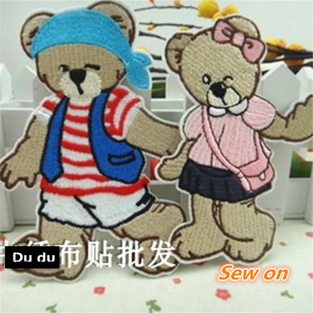 Нашивки с вышивкой для одежды аппликация нашивки рисунком животных футболка