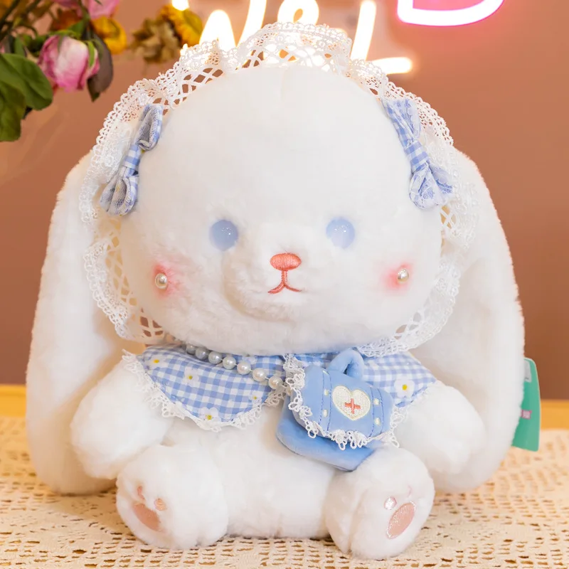 

Симпатичный кролик Zqswkl 23/30/40 см, кавайная плюшевая игрушка, кукла, подушка, обнимашка, детский подарок на день рождения, большие мягкие игруш...