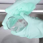 2 шт., силиконовые перчатки для мытья посуды