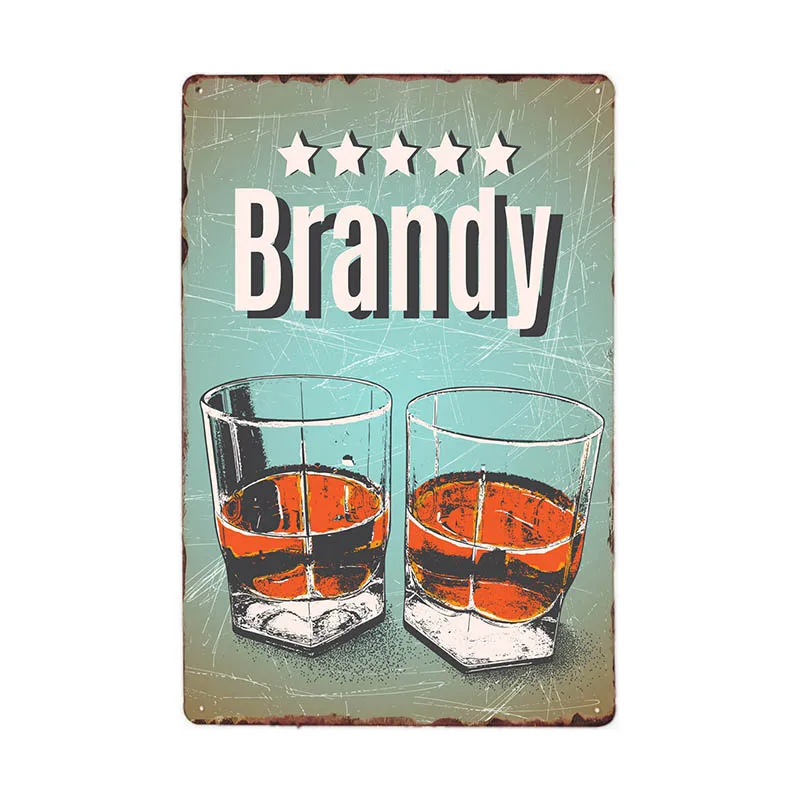 Винтажный металлический жестяной плакат с ромом винтажные металлические знаки