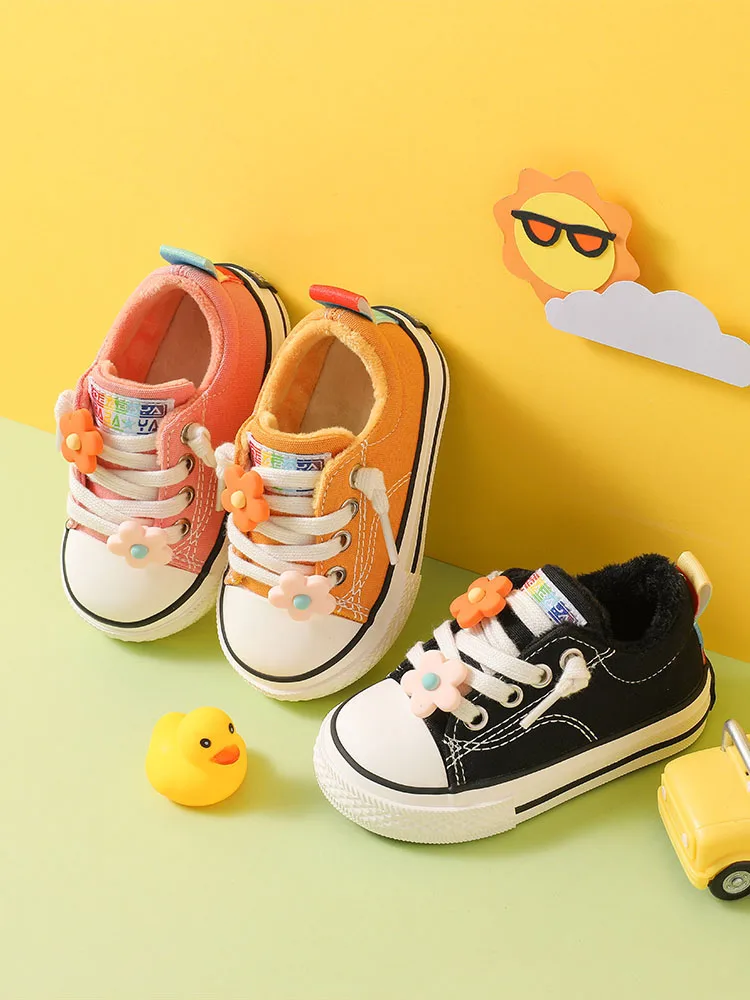 

Для маленьких девочек обувь От 1 до 3 лет Детская парусиновая обувь для маленьких детей из плотного бархата для девочек хлопковая обувь; Верх...