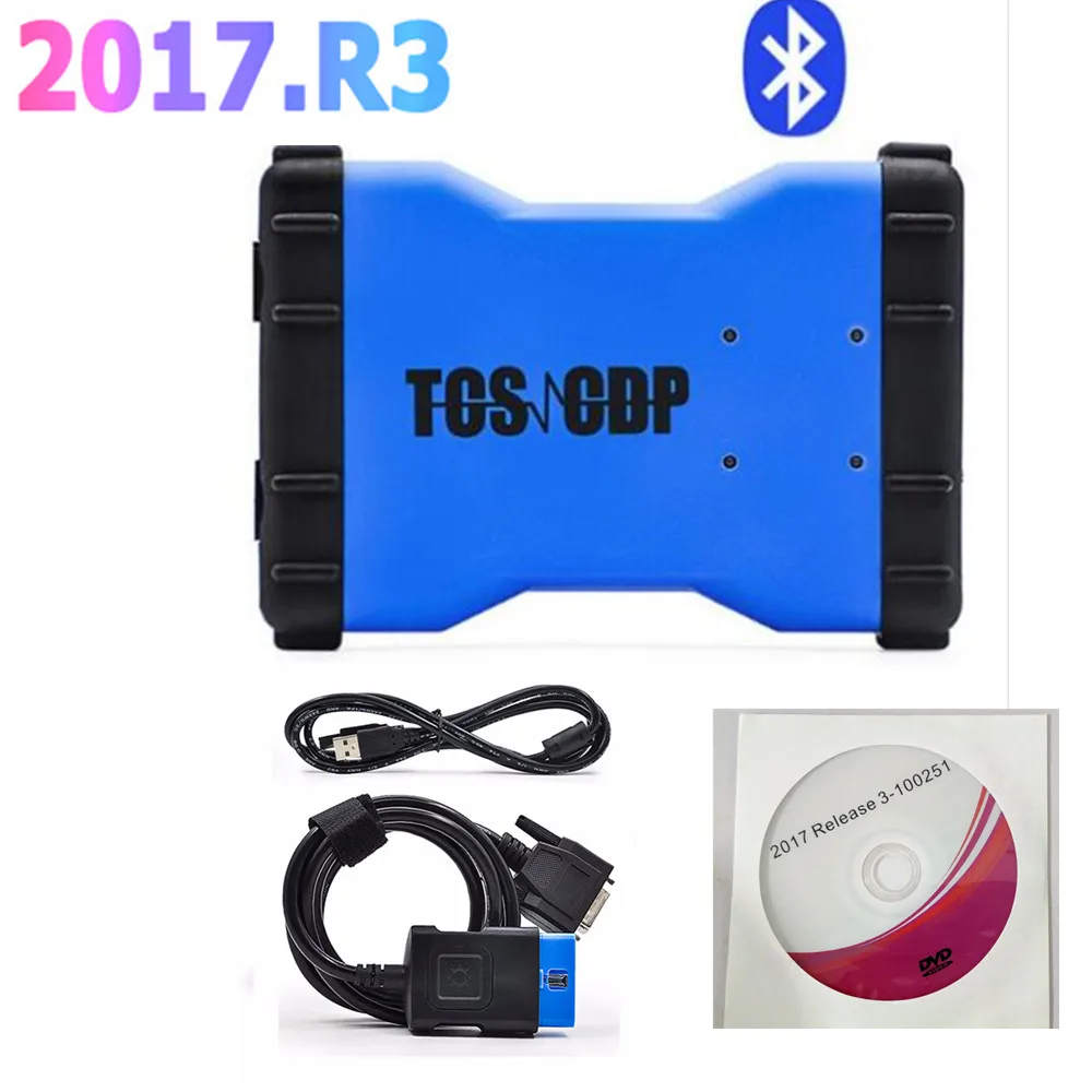 Диагностический сканер VD TCS Pro Plus 2017R3 2017 R3 keygen + OBD2 Bluetooth OBDII для автомобилей и