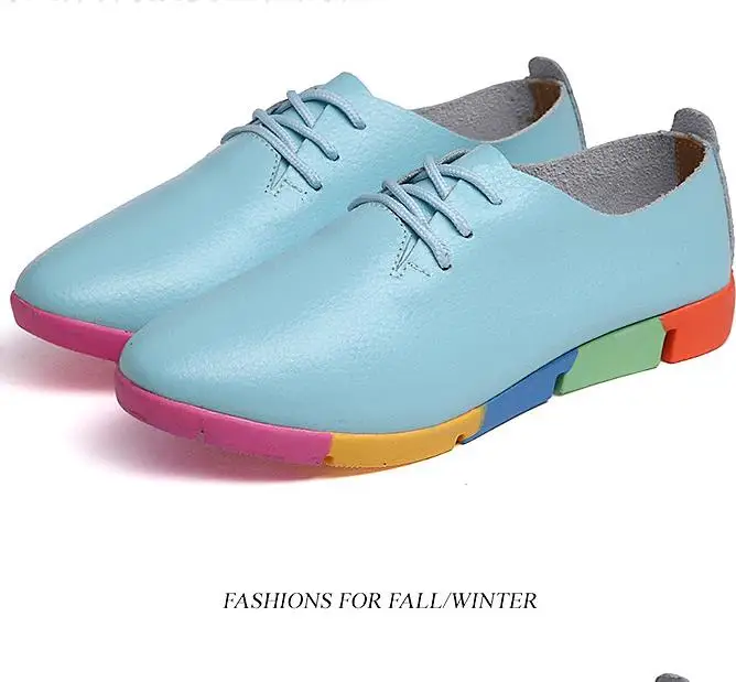 Женские дышащие кроссовки из натуральной кожи на плоской подошве|Обувь без