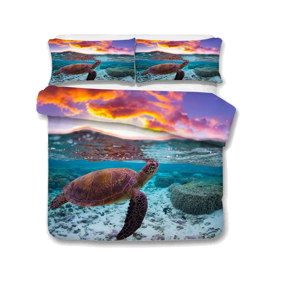 UPWANG 3D комплект постельного белья с принтом морской черепахи