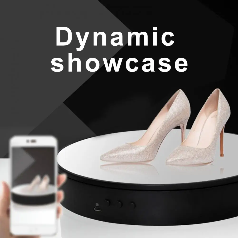 50% Hot Sales Display Stand Auto-Rotation 360 Degree ABS Rechargeable Photography Stand for Product Display