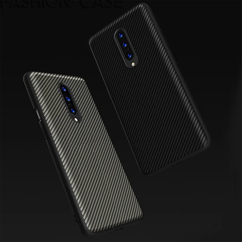 Для Oneplus 7 Pro Чехол из углеродного волокна, Кожаный противоударный чехол, силиконовый мягкий чехол с краями, чехол r для Oneplus 7 Pro 6T 6 5T 5 Cover