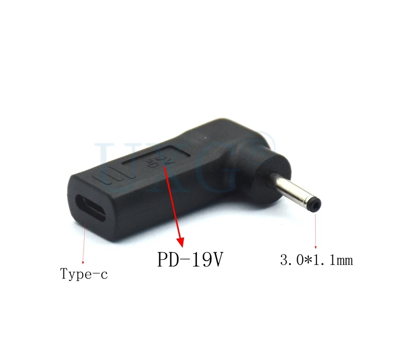 Адаптер питания постоянного тока с разъемом USB 3 1 типа C мама на штекер 0x1 мм