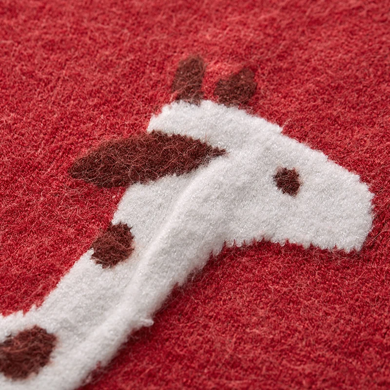 ARTKA 2019 Autumn Winter New Women Sweater Cute Animal O-Neck Pullover Long Sleeve Casual Loose Knitted YB11390Q | Женская одежда