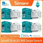 Смарт-переключатель Sonoff DUAL R3, Wi-Fi, 2 клавиши, голосовое управление