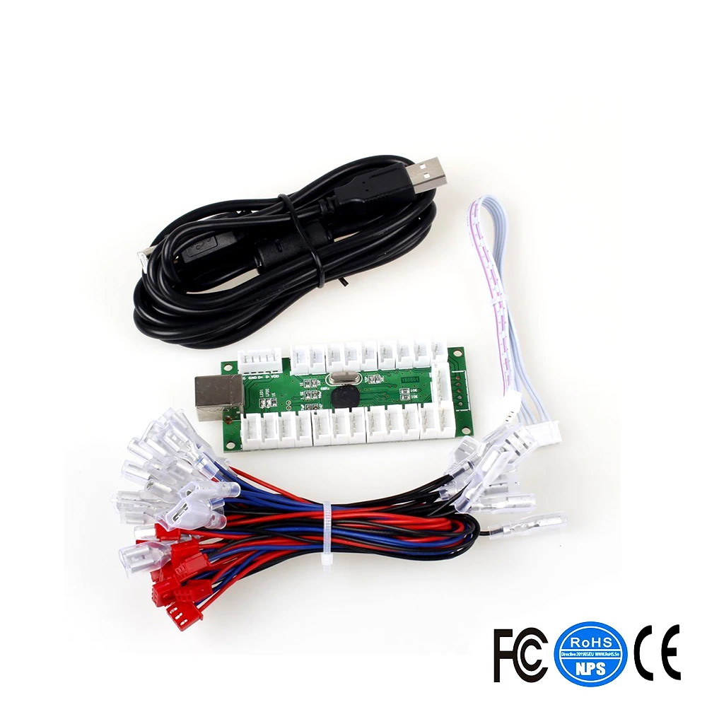 Комплекты для аркадных игр сделай сам 2 игрока USB-кодировщик джойстик ПК +