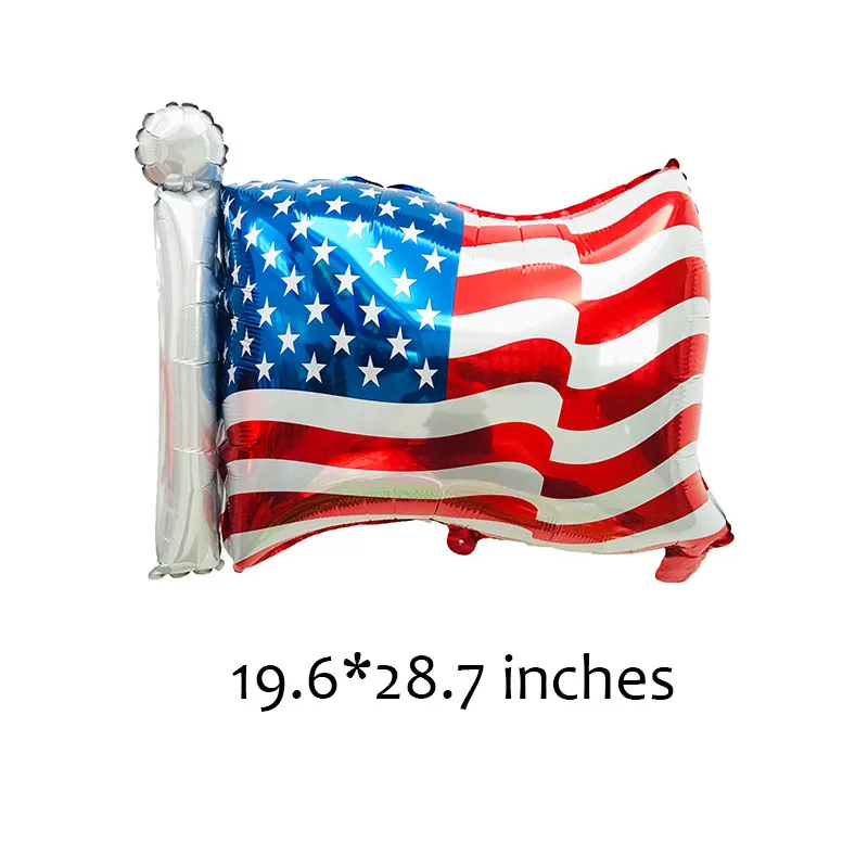 As picture Вечерние фольга для дома, флаги США, воздушные шары, патриотические военные вечерние украшения - Цвет: As picture