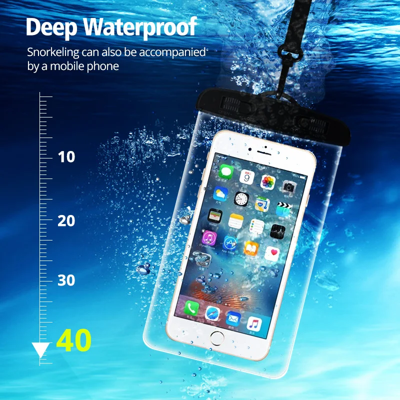 ANKNDO водонепроницаемая сумка для телефона пляжного отдыха IPX8 ремешок прозрачный