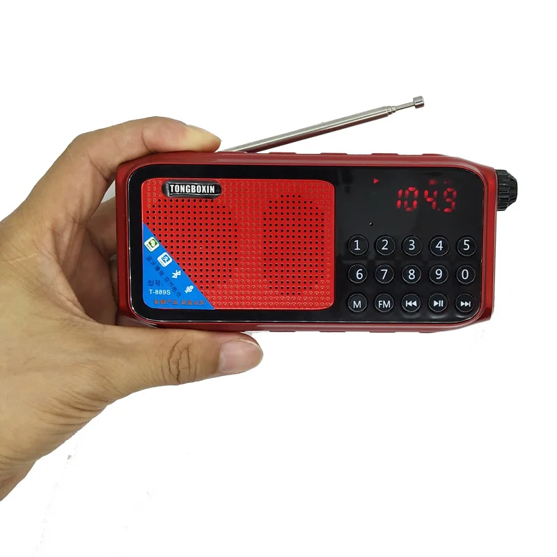 Портативный Bluetooth-динамик цифровой FM-радиоприемник TF USB-плеер часы с функцией