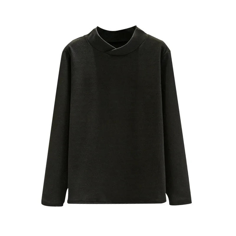 Футболка женская осенне-зимняя матовая Тепловая Облегающая рубашка с V-образным