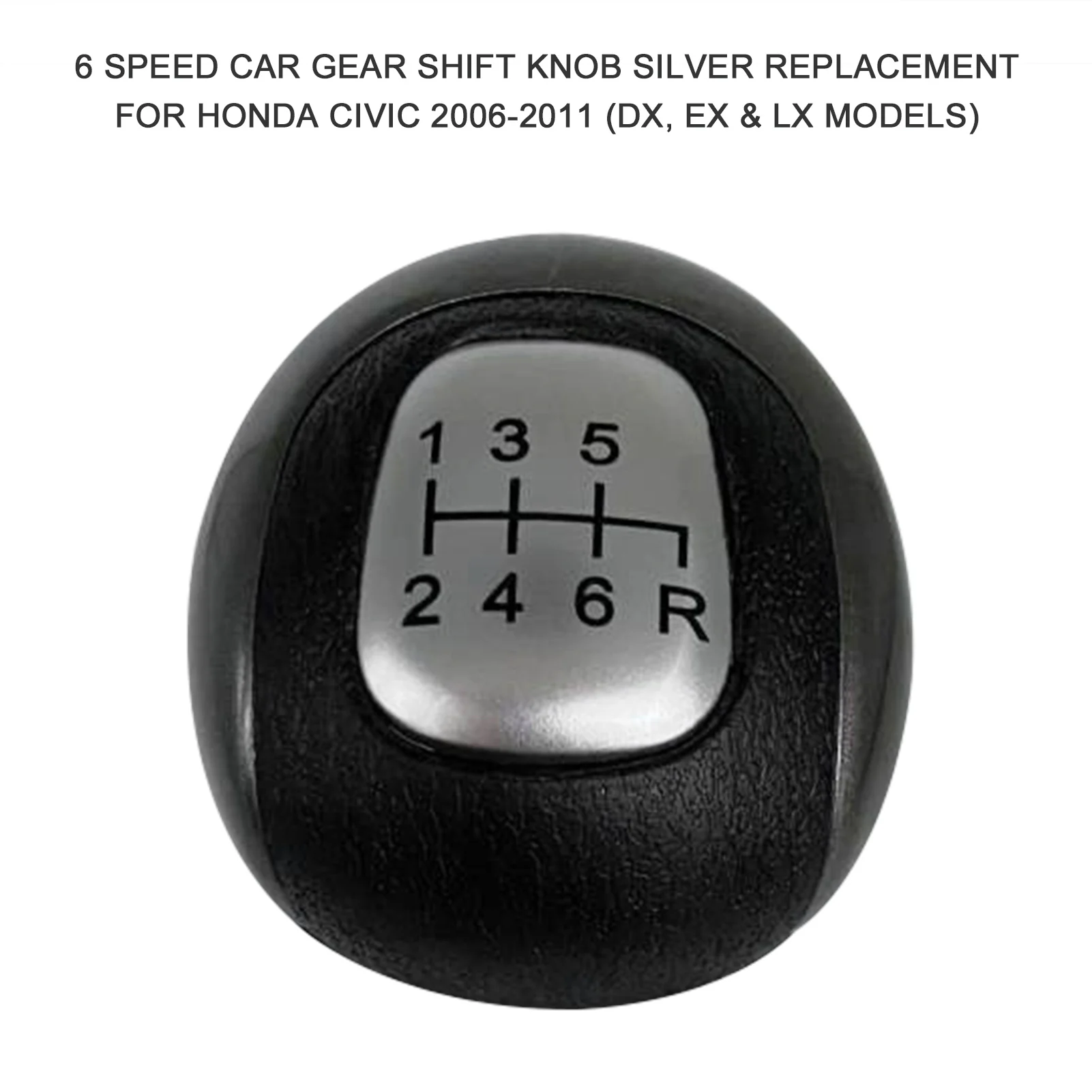 5 speed 6 speed car gear stick gear shift knob sliver gearbox shift knob interior parts replacement for honda civic 2006 2011 free global shipping