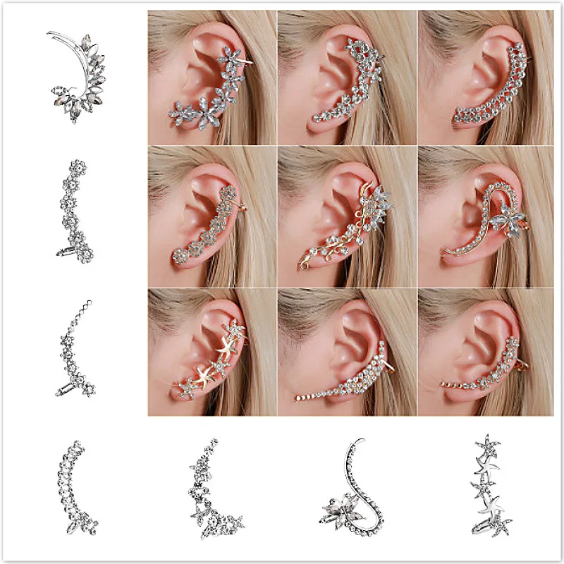 20 модные серьги гвоздики в форме звезды золотого блеска для женщин