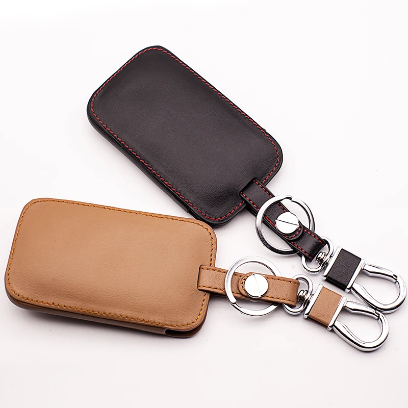 

2017 Classic design Super quality car key chain key chain cover for Renault 2 buttons leather key bag dust collector auto part