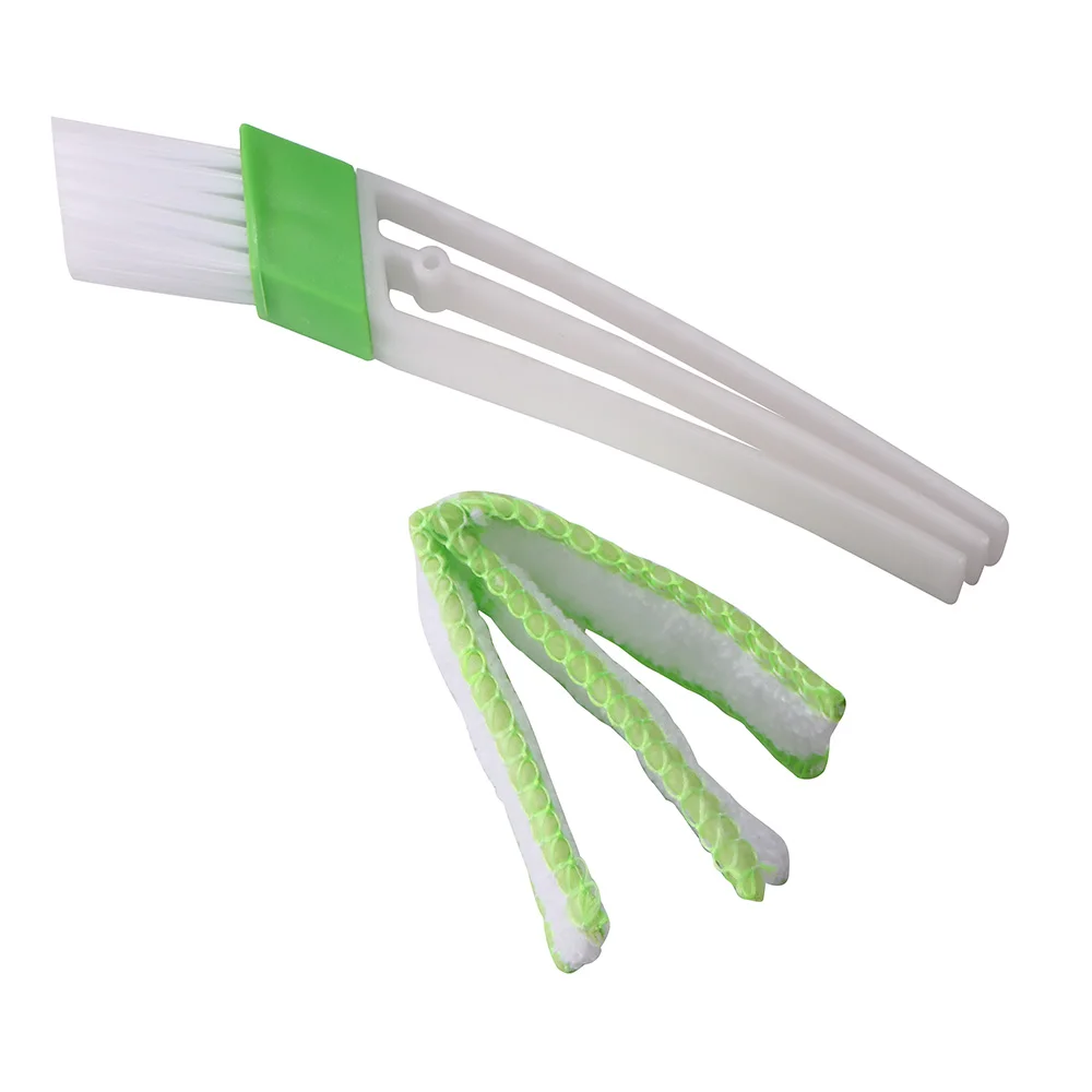 

ALLOMN Car Double Side Cleaning Brush Dashboard Soft Brush Auto Air Conditioning Outlet Cleaning Brush Dust Double Side Brush