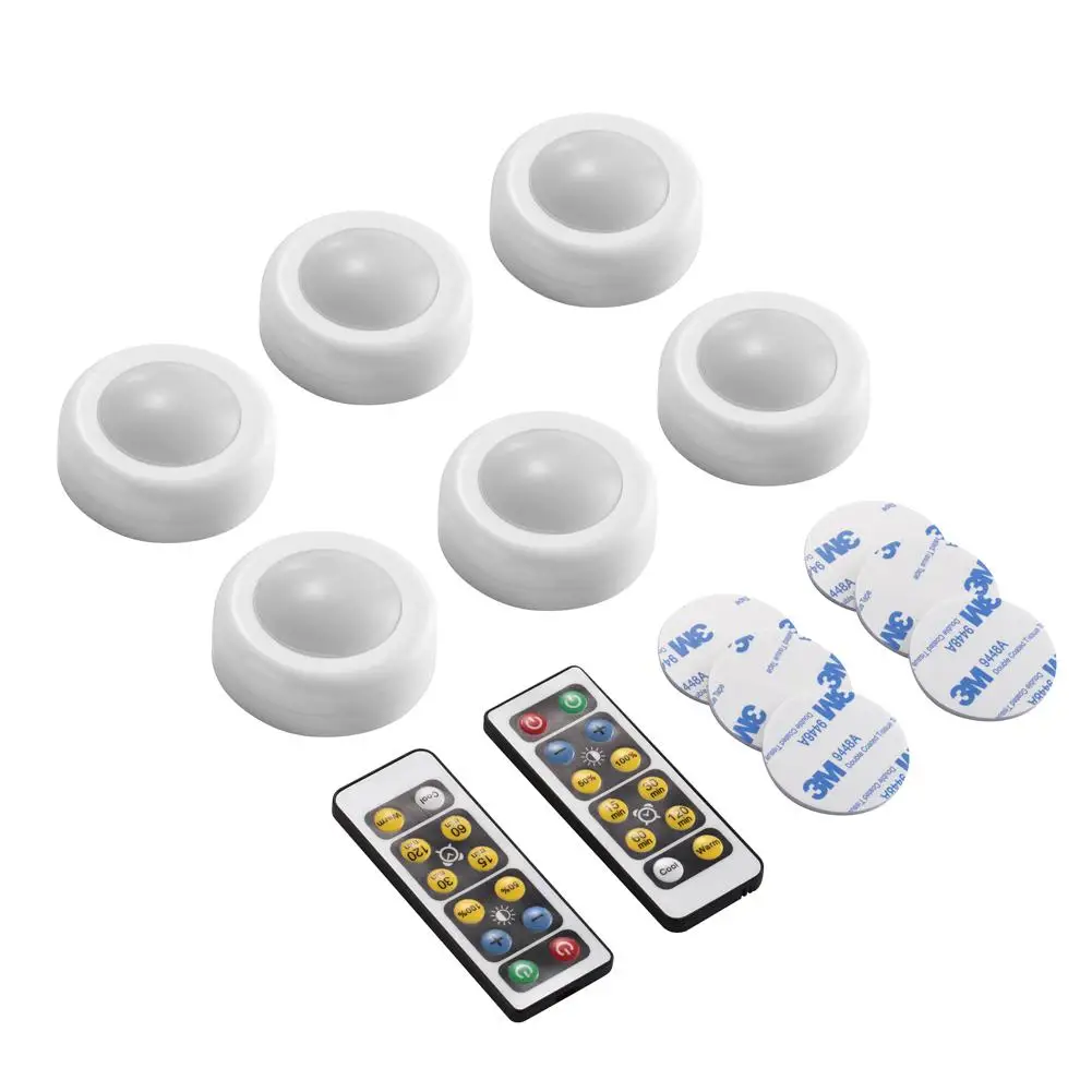 6 шт. домашний Декор светодиодный светильник s инфракрасный пульт дистанционного