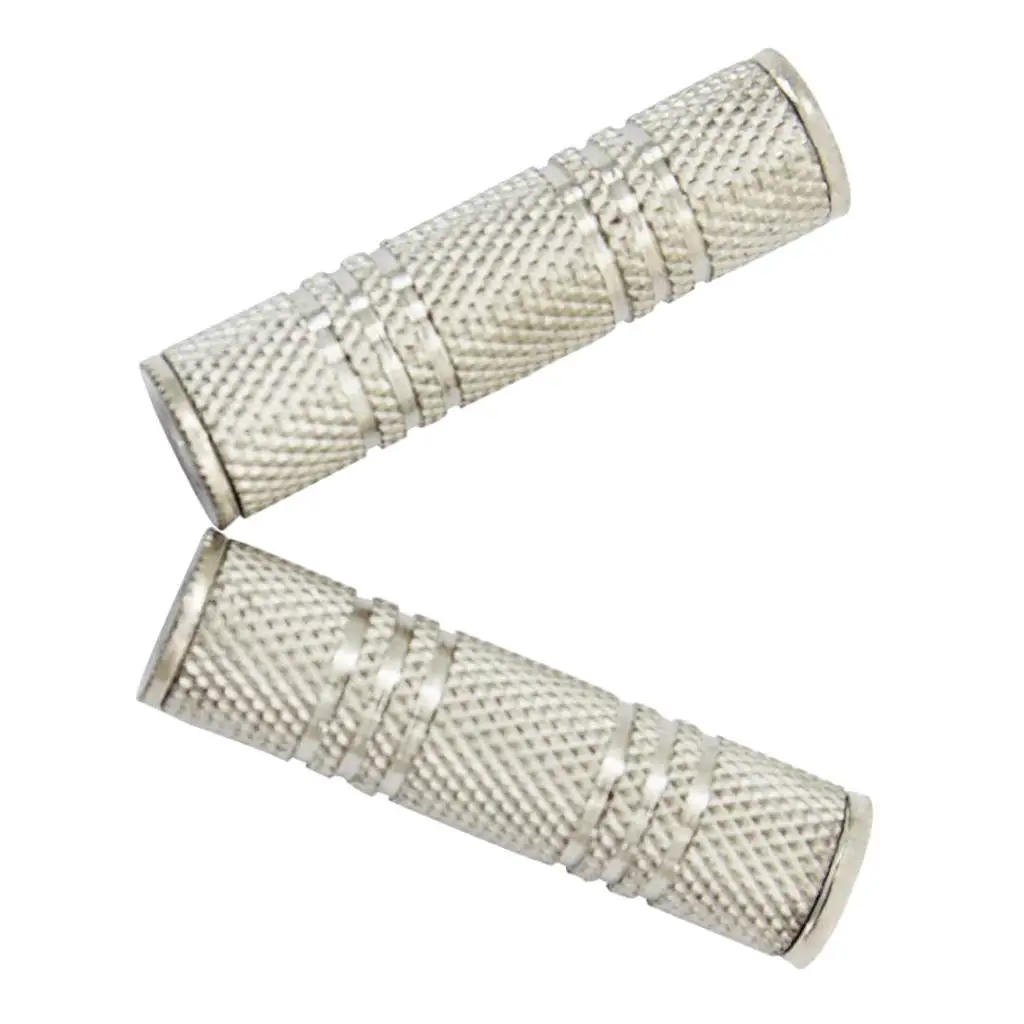 

2 Pieces Metal Microphone Connector Mic Audio Plug Adapters Silver