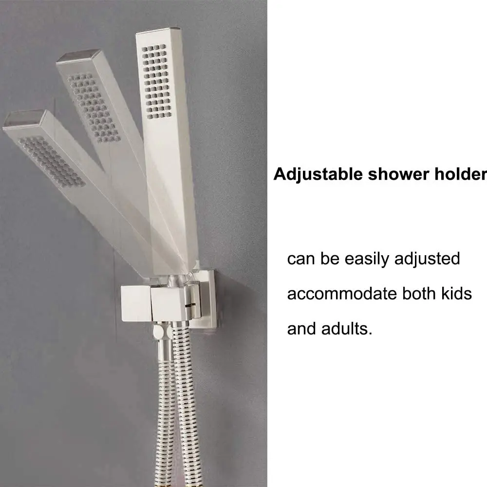 Термостатическая Душевая система настенный 12 дюймов светодиодный душ с насадкой