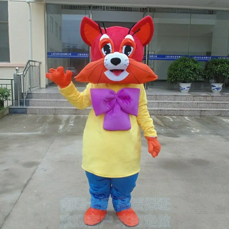 

Cat Fox Mascot Costume Suits Cosplay Party Game Dress Outfits Adults Christmas Event Apparel Cartoon Character Birthday Clothes