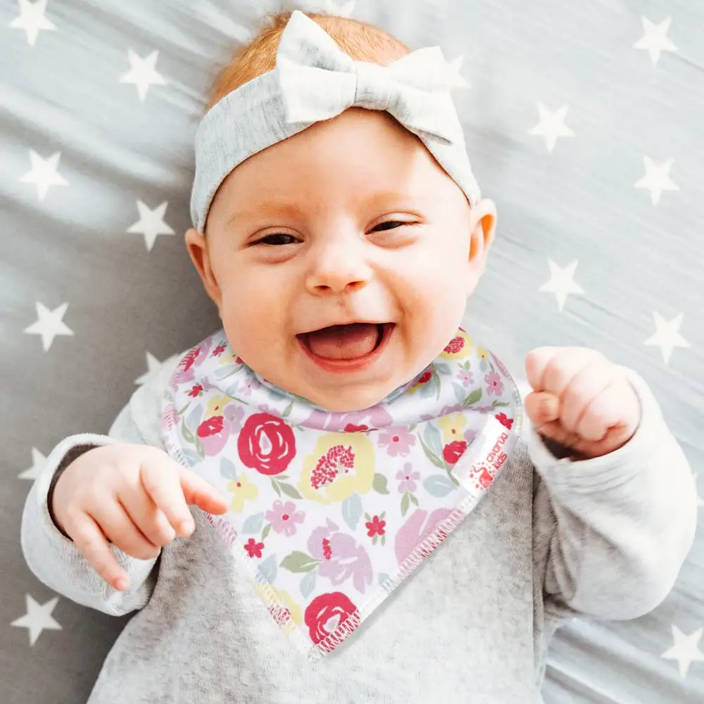 Baby Bandana Drool Bibs 10 Pack Extra Soft 100% Cotton and Fleece Super Absorbent Teething For Unisex | Детская одежда и обувь