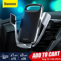 baseus car phone holder 15w wireless charger for iphone quick charge 3 0 air vent mount holder car wireless charging holder