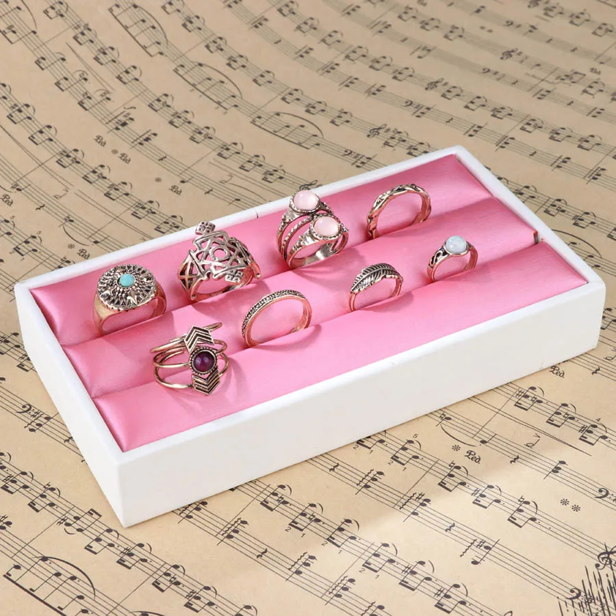 Новое поступление 8 шт./компл. Опаловое кольцо миди для женщин античное золото