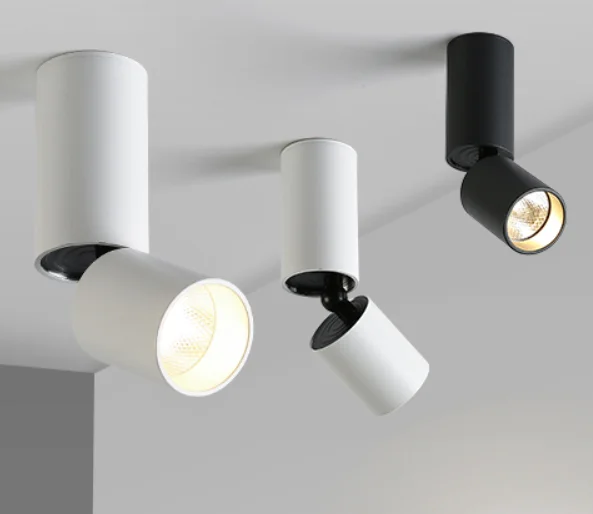 

Dimmable Rotating LED Downlights 7W 12W COB LED Ceiling Spot Lights AC110-220V LED Wall Lamp Warm Cold White Indoor Lighting