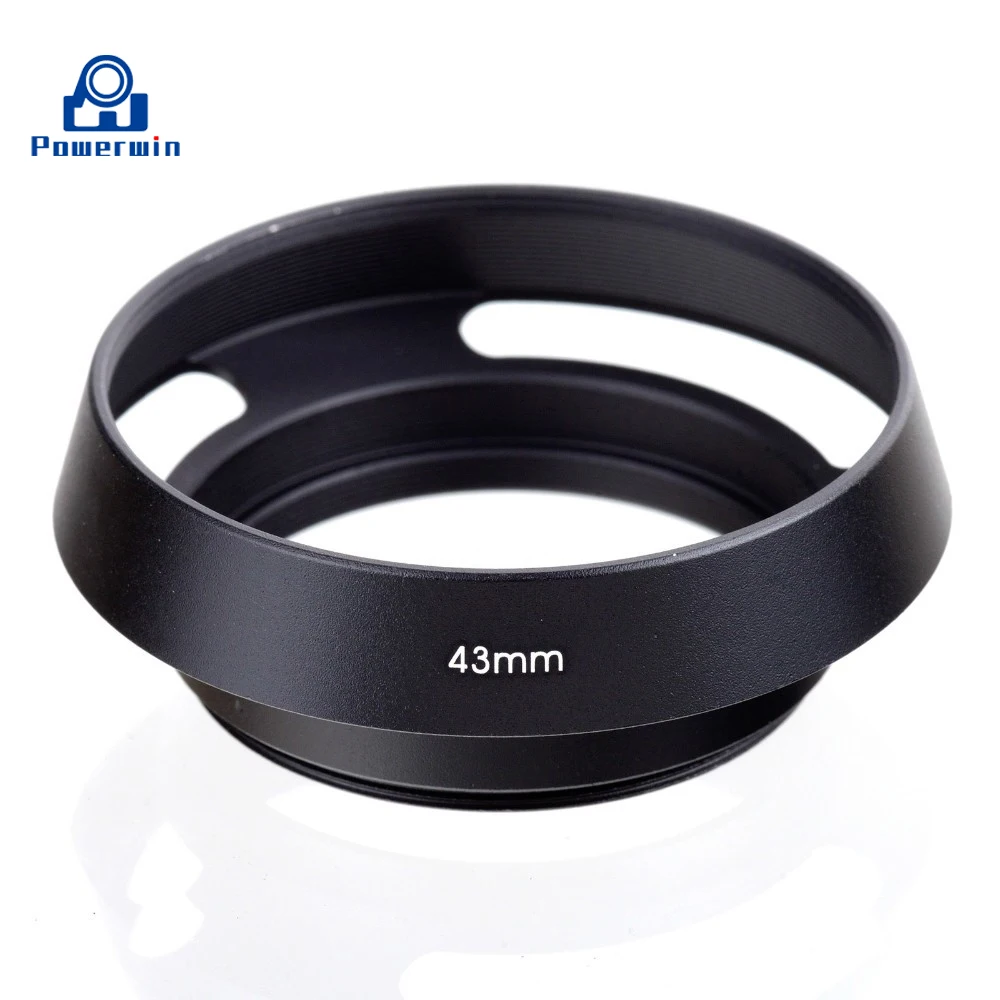 Powerwin 40 5 мм 43 46 49 52 55 58 62 67 резьба изогнутая черная металлическая бленда для