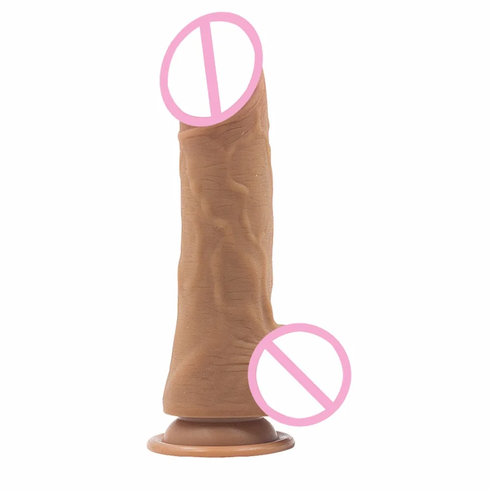 22.5cm Double Realistic Artificial Penis Dick Soft Silicone Dildo Suction Cup Male Woman Masturbator Adult Sex Toys Dildos | Красота и