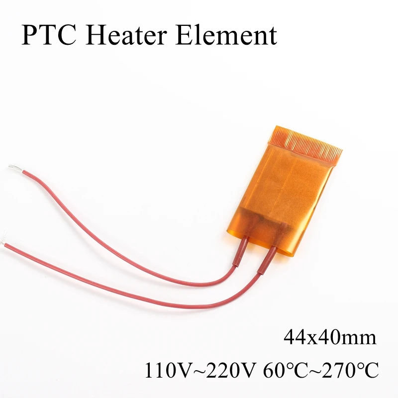 44x40 мм 110 В 220 В PTC нагревательный элемент постоянный термостат изолированный термистор керамическая нагревательная трубка с чипом пленка с подогревом 44*40 мм